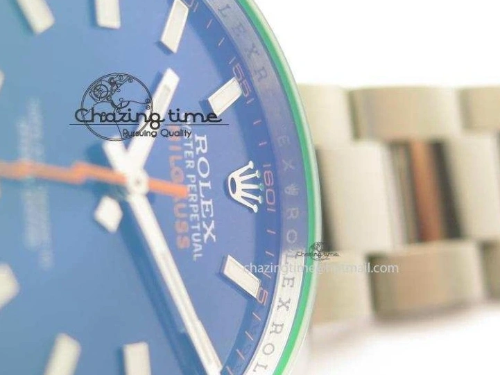 1225 HighPerformance Milgauss 116400 GV JF 1:1 Green Sapphire Blue Dial On SS Bracelet SA 3959